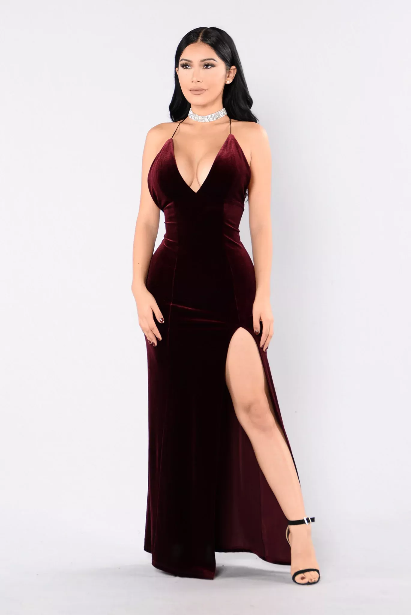 Young Scarlet Dress - Burgundy
