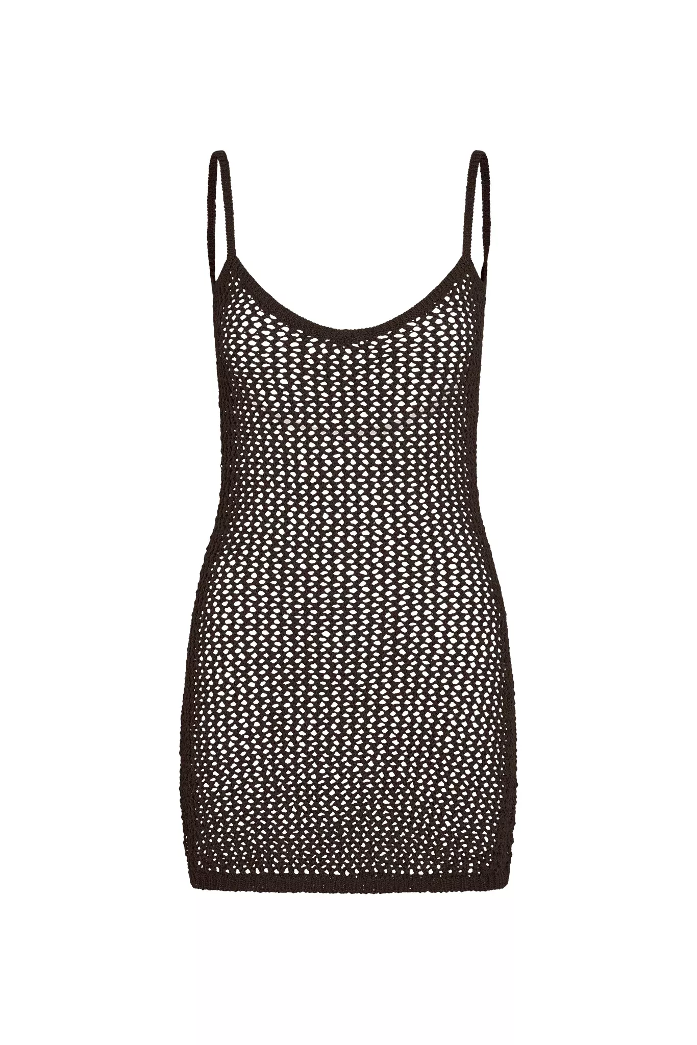 Zanzibar Mini Dress - Espresso Petit Crochet