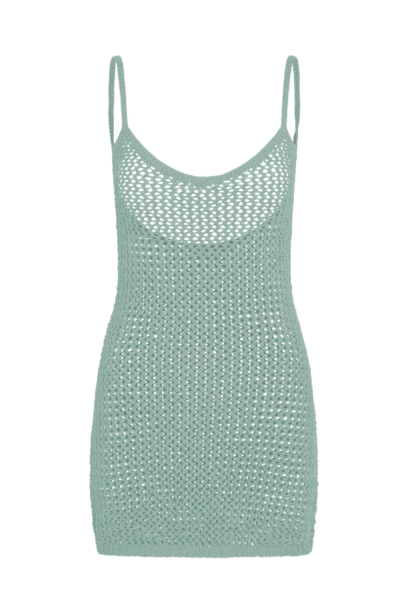 Zanzibar Mini Dress - Light Slate Petit Crochet