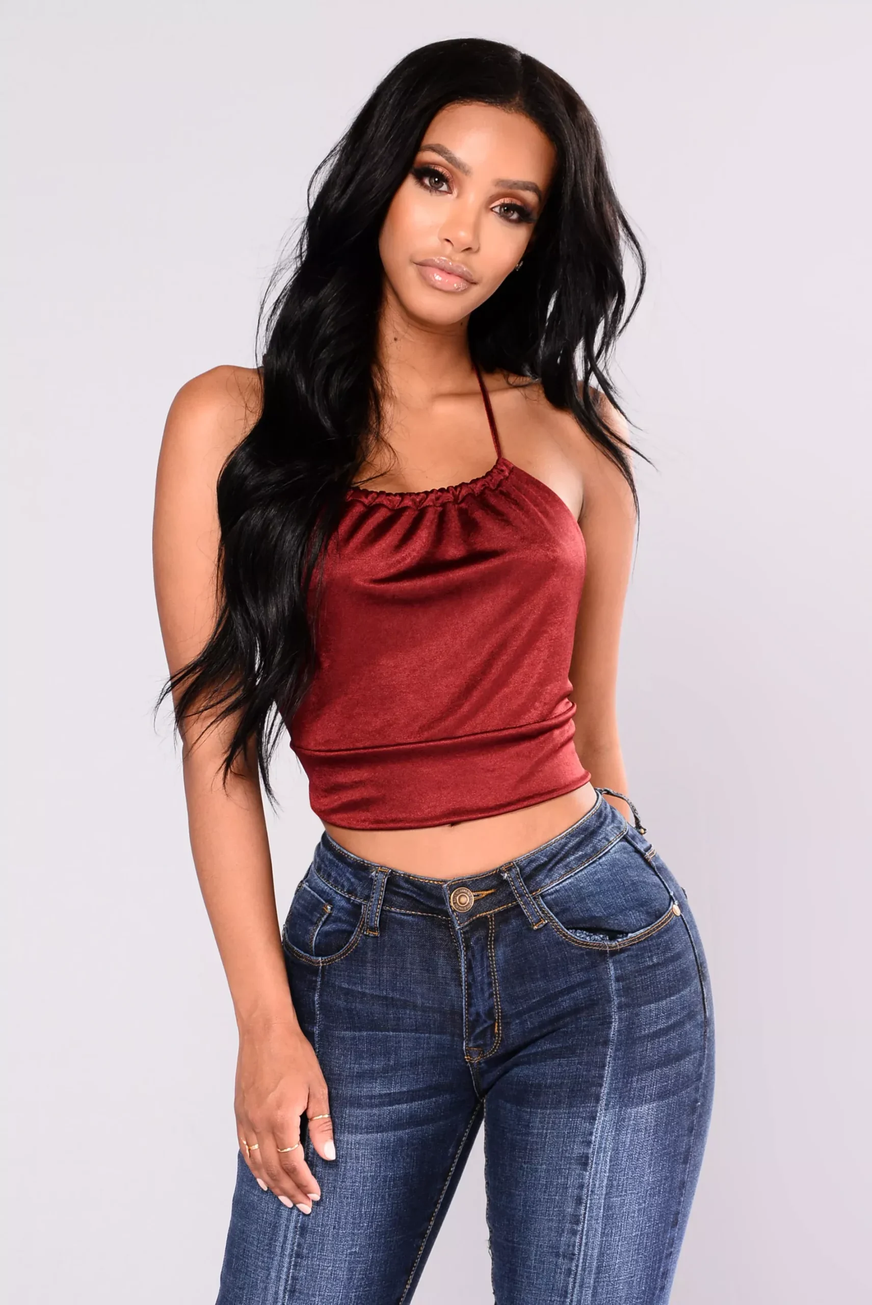 Zinnia Wrap Top - Burgundy