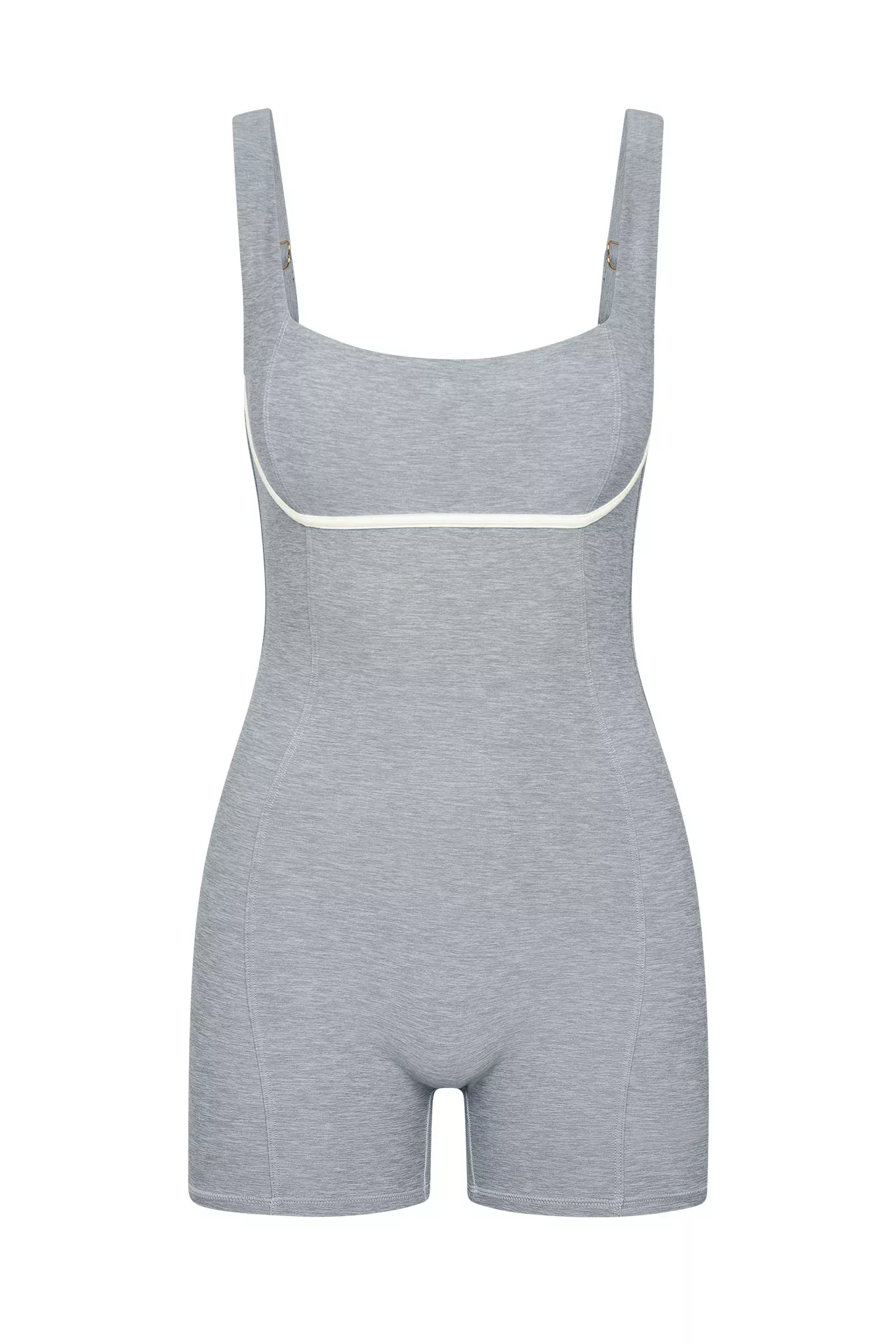 Zion Romper - Heather Grey/Ivory